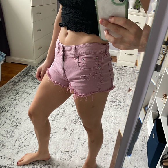 American Eagle Stretch Fit Shorts Burnt Red Size 0 - Picture 5 of 6